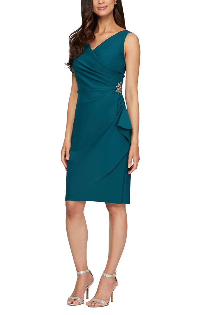 Alex Evenings Compression Ruffle Cocktail Dress 134005 - Image 18