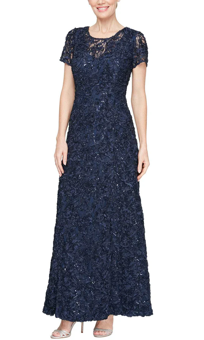 Alex Evenings Soutache A-Line Evening Gown 81122670 - Image 3