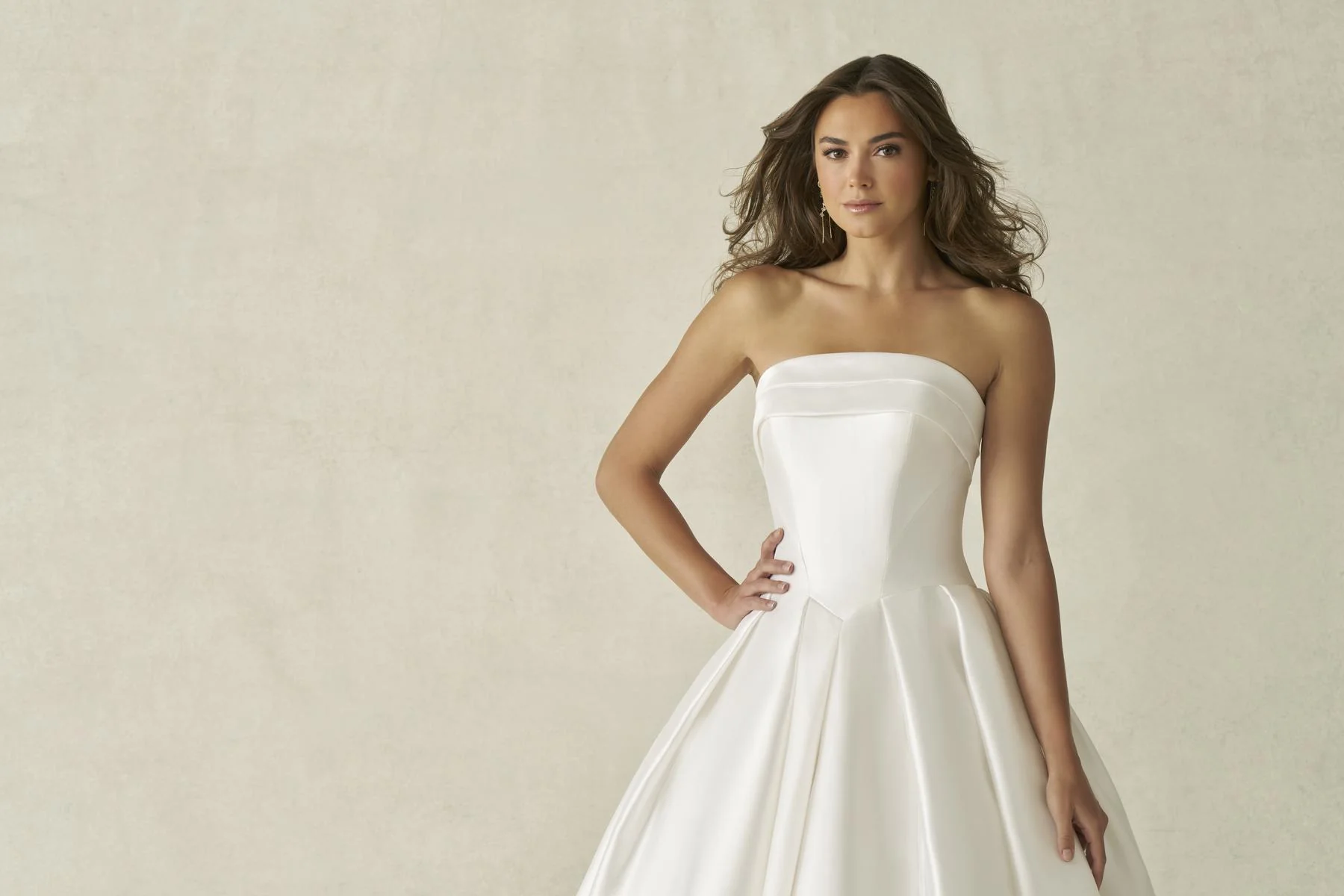Allure Bridals A1400 Satin Jacquard Strapless Bridal Gown - Image 20