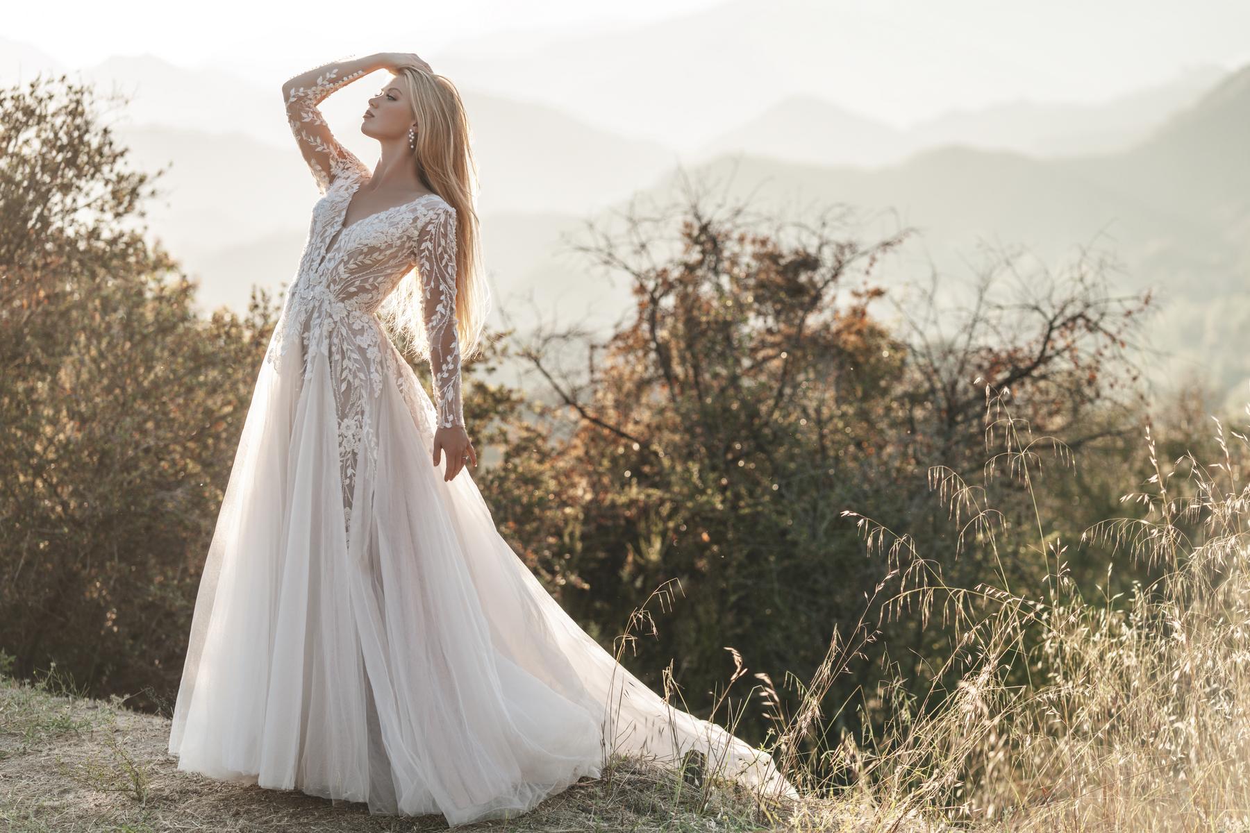 Allure Bridals Long Sleeve Lace Bridal Gown R3708 - Image 5