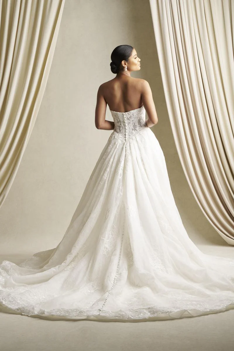 Allure Couture C807 Strapless Lace Ballgown Bridal Gown - Image 4