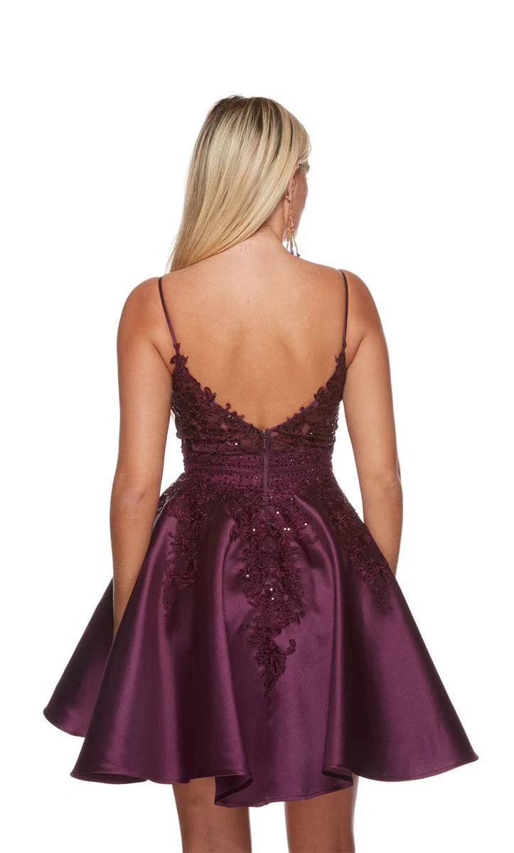 Alyce Paris A-Line Lace Homecoming Dress 3164 - Image 2