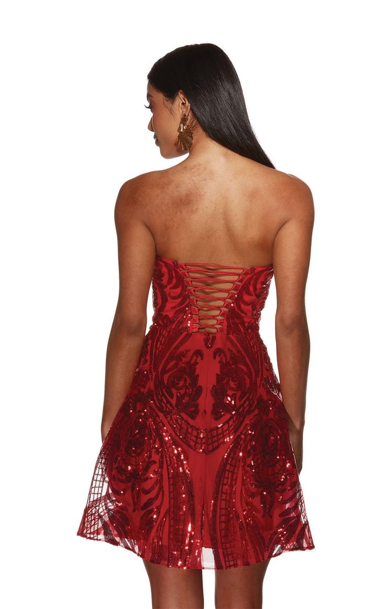 Alyce Paris Strapless Sequin HoCo Dress 3773 - Image 2