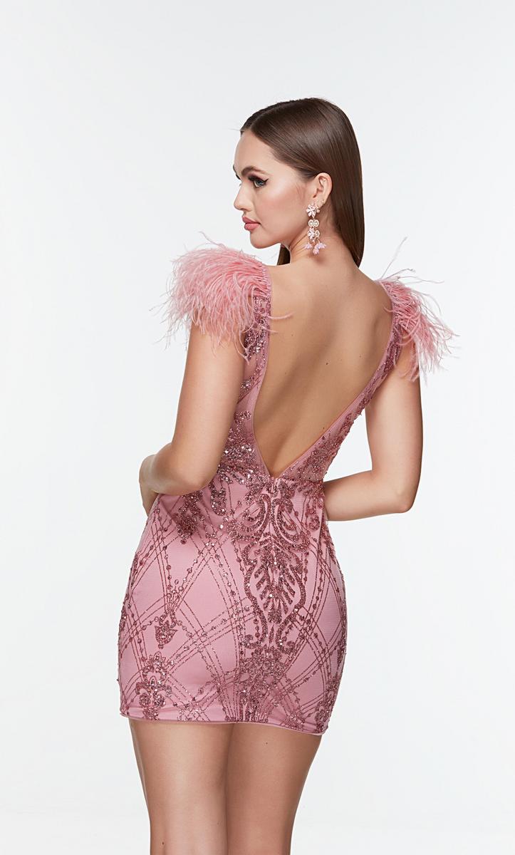 Alyce Short Feather Dress 4501 - Image 6
