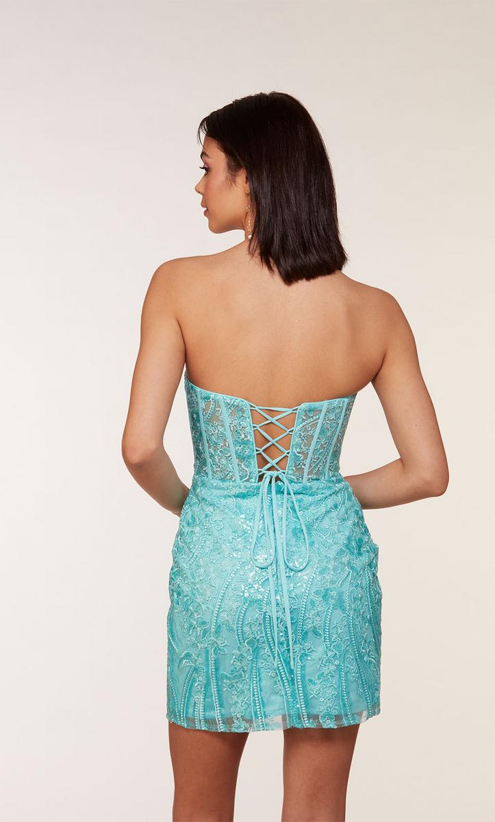 Alyce Paris Strapless Sequin Corset HoCo Dress 4616 - Image 10