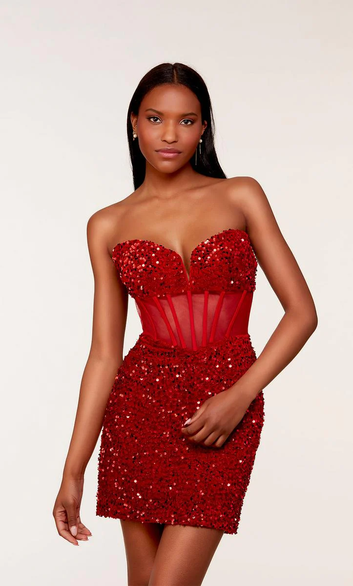 Alyce Paris Strapless Homecoming Dress 4792 - Image 9