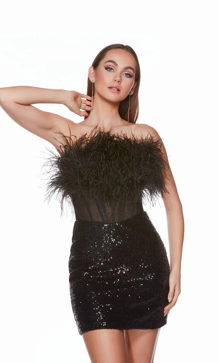 Alyce Paris Short Corset Homecoming Dress 4799 - Image 5