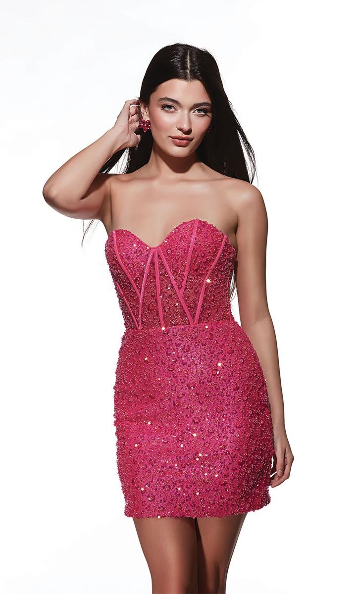 Alyce Paris Sparkly Beaded Homecoming Dress 4825 - Image 13