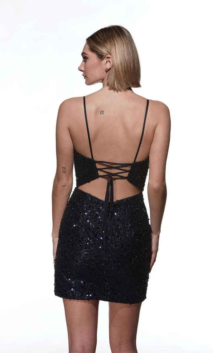 Alyce Paris Sequin Corset Homecoming Dress 4829 - Image 4