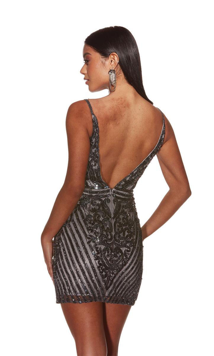 Alyce Paris Scalloped Top HoCo Dress 4883 - Image 2