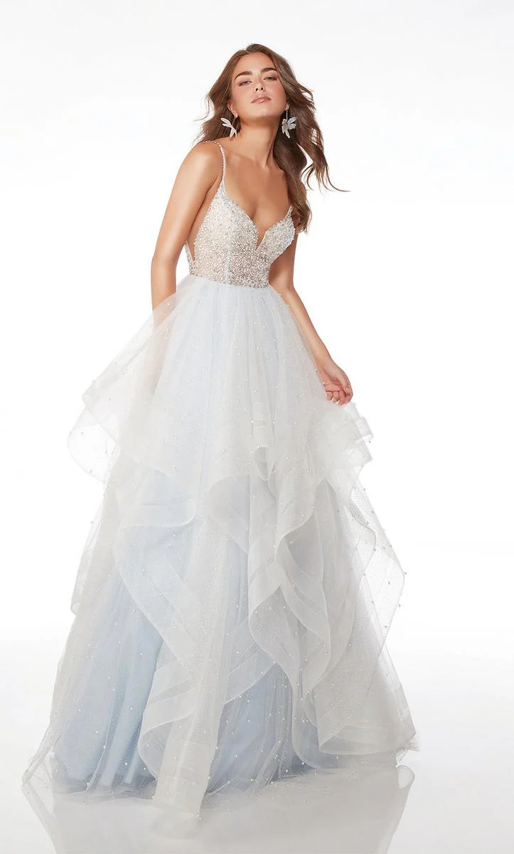 Alyce Paris A-Line Ruffle Ball Gown 61672 - Image 4