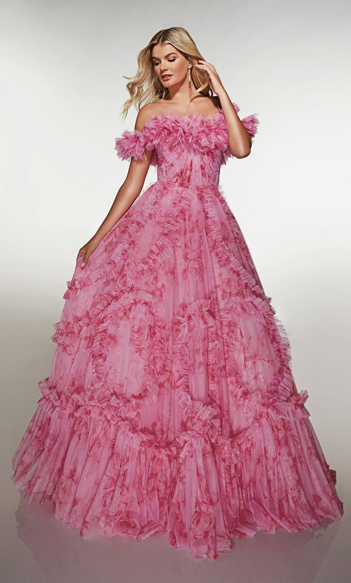 ALYCE Paris Off-The-Shoulder Soft Mesh Ballgown 62216 - Image 3