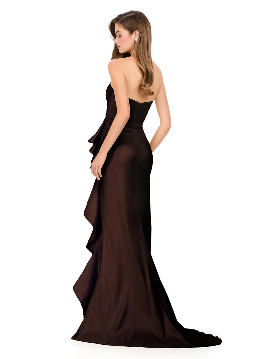 ASHLEYlauren Strapless Side Ruffle Prom Dress 11751 - B - Image 2