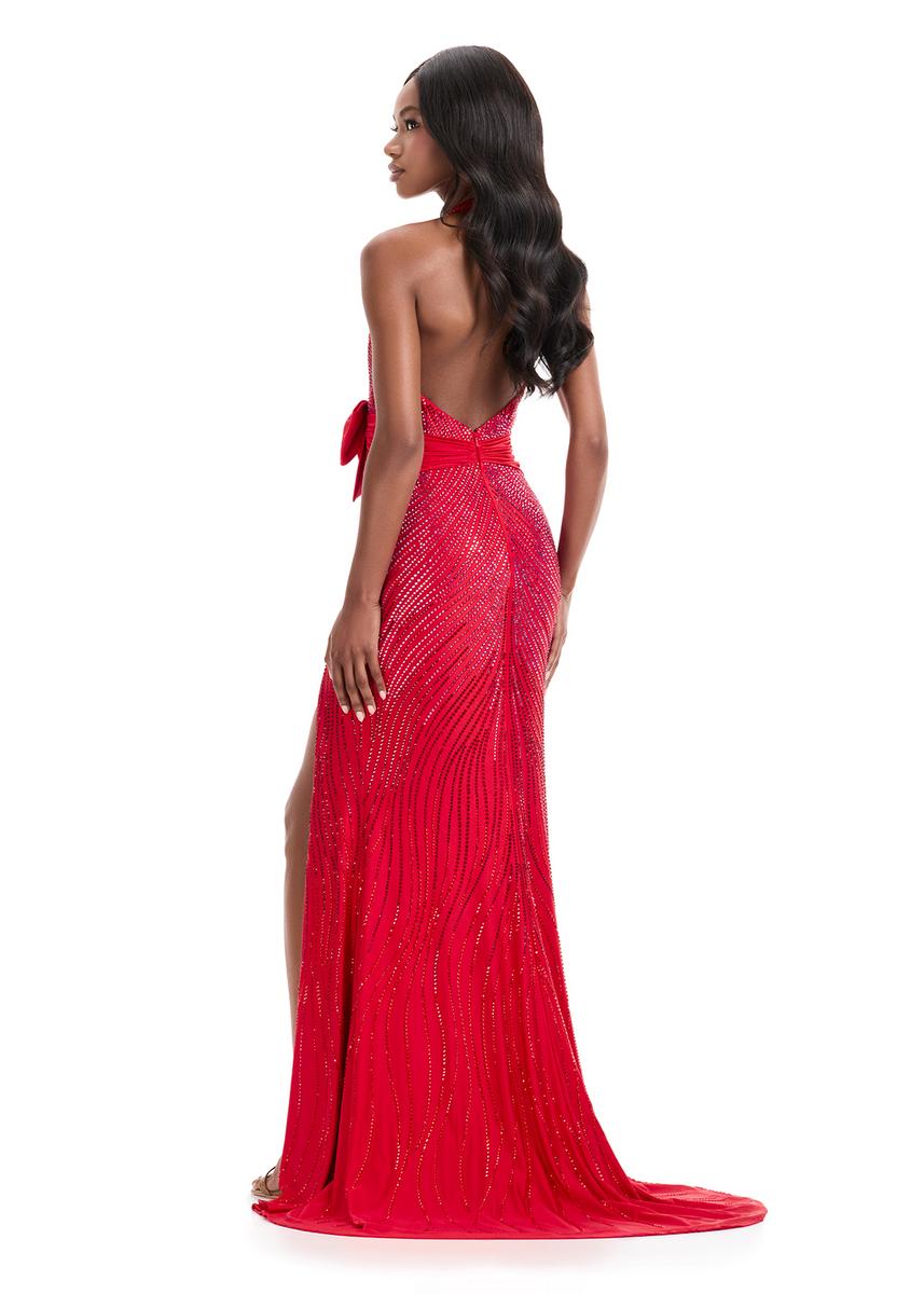 ASHLEYlauren Jersey Halter Prom Dress 12064 - Image 12