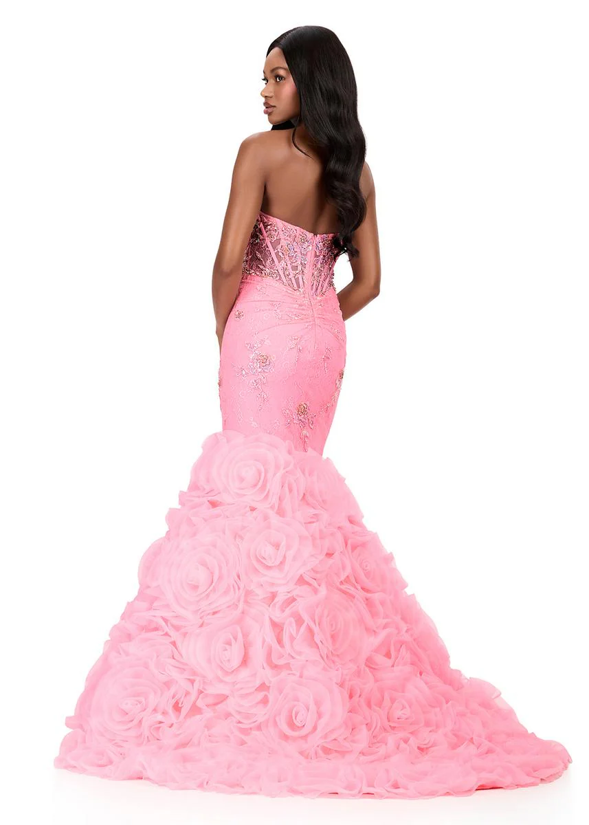 ASHLEYlauren Rosette Mermaid Prom Dress 12170 - Image 2