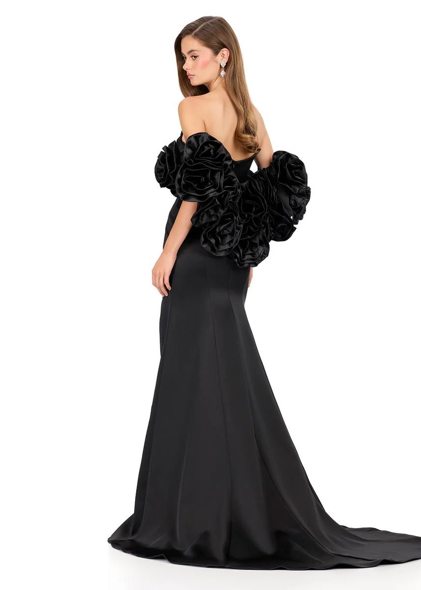 ASHLEYlauren Rosette Cape Prom Dress 12185 - Image 7