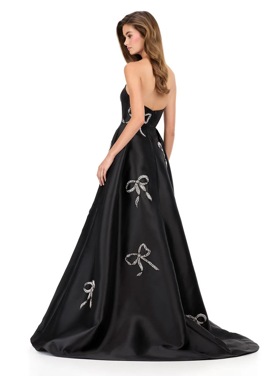 ASHLEYlauren Strapless Bow Prom Dress 12207 - Image 10