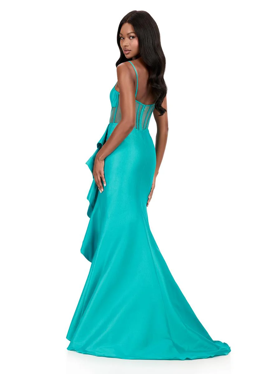ASHLEYlauren Illusion Corset Prom Dress 12213 - Image 4