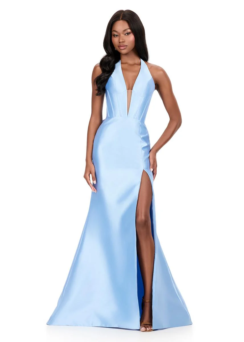 ASHLEYlauren Halter Mikado Prom Dress 12214 - Image 20