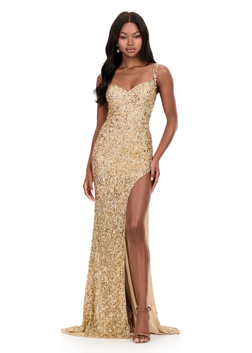 ASHLEYlauren Fitted Open Back Prom Dress 12217 - Image 3