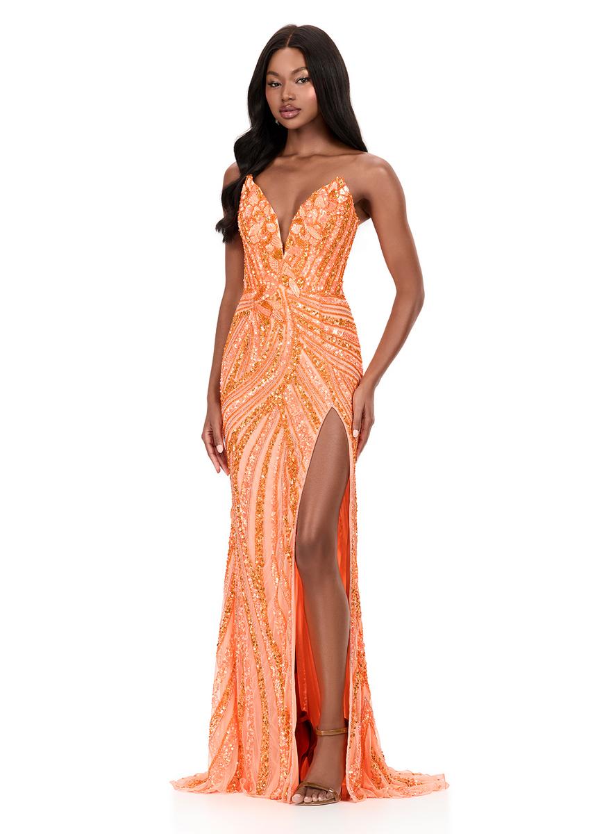 ASHLEYlauren Sequin Lace-up Back Prom Dress 12230 - Image 29