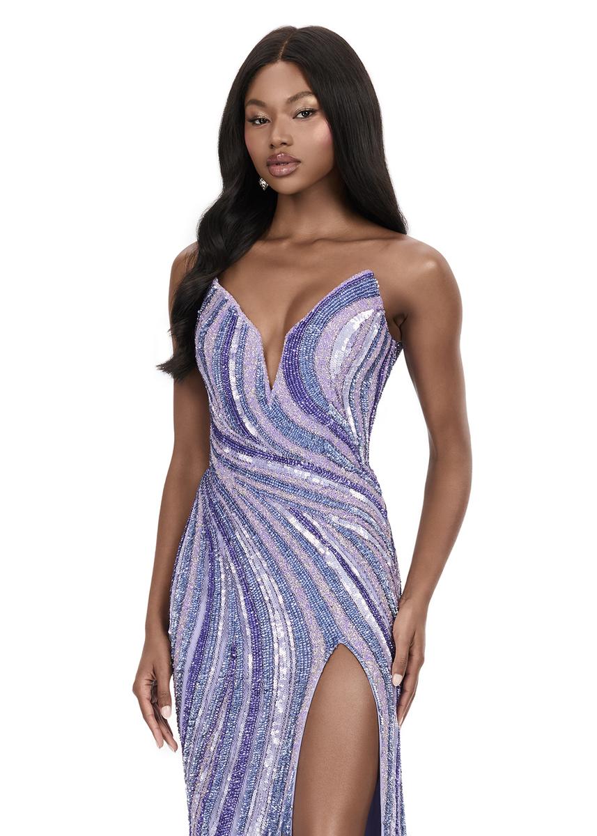 ASHLEYlauren Strapless Beaded Prom Dress 12231 - Image 27