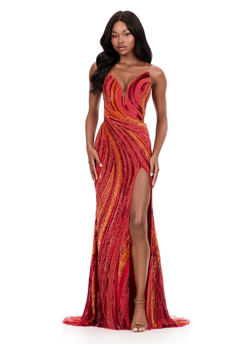ASHLEYlauren Strapless Beaded Prom Dress 12231 - Image 8