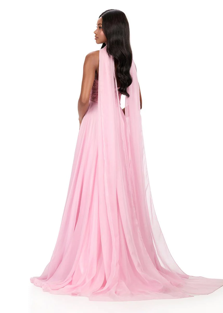 ASHLEYlauren Empire Waist Prom Dress 12258 - Image 3
