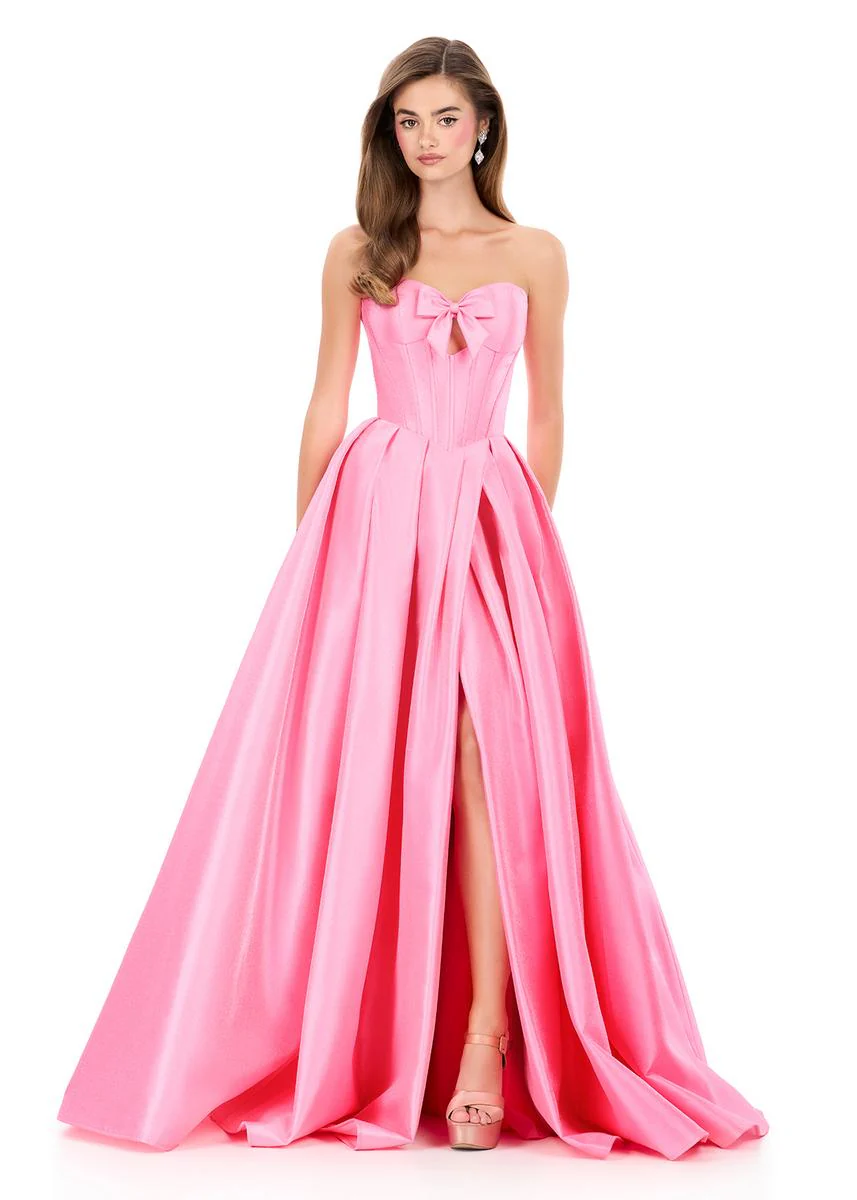 ASHLEYlauren Mikado Corset Ball Gown Dress 12264 - Image 5