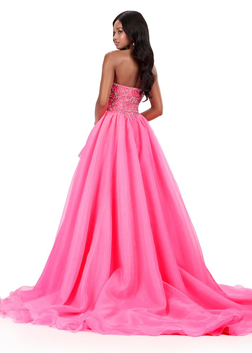 ASHLEYlauren Layered Organza Ball Gown Prom Dress 12281 - Image 6