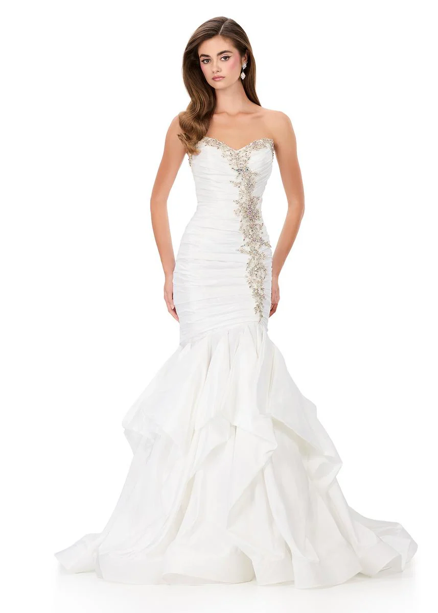 ASHLEYlauren Ruched Mermaid Prom Dress 12301 - Image 4