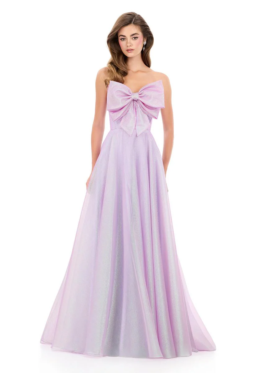 ASHLEYlauren Organza Bow Ballgown 12314