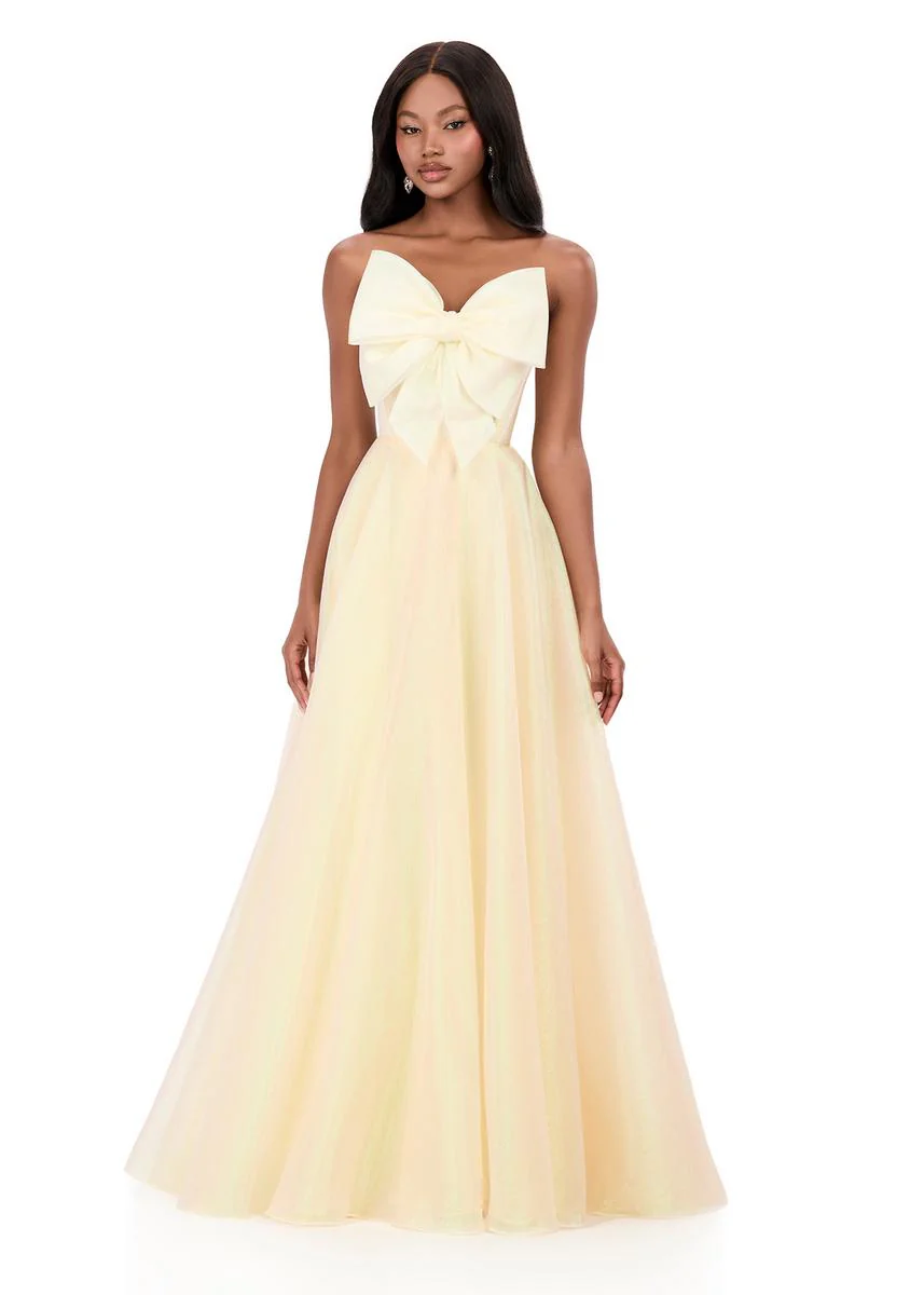 ASHLEYlauren Organza Bow Ballgown 12314 - Image 3
