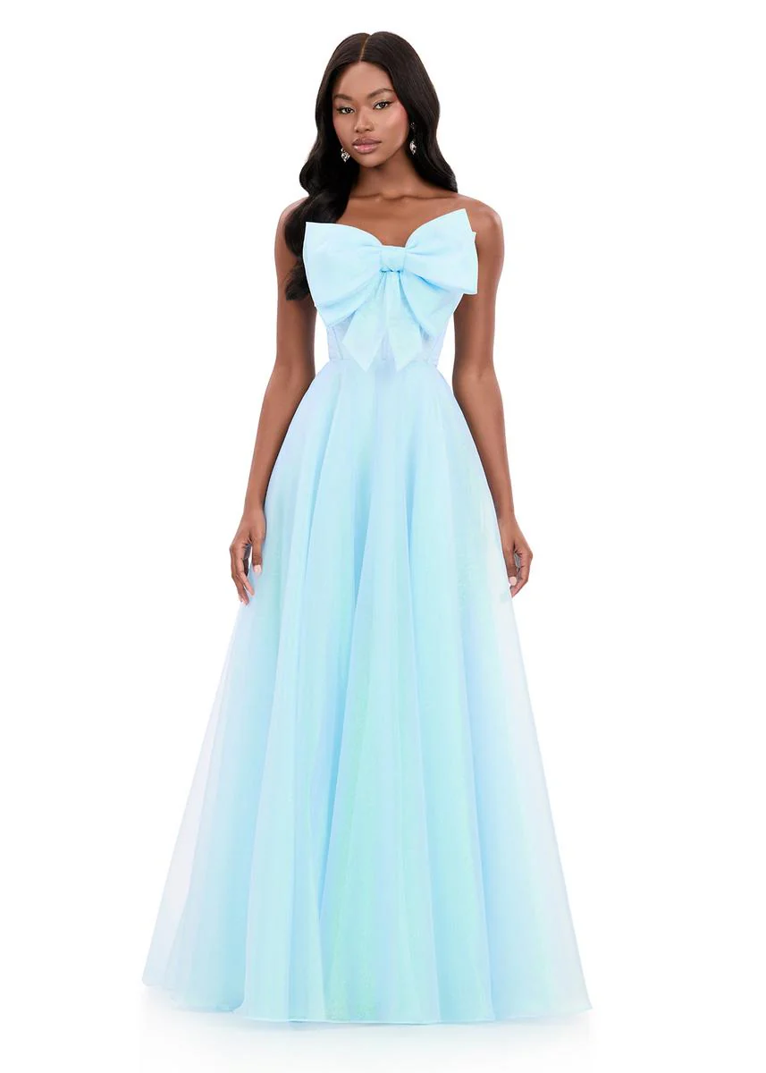 ASHLEYlauren Organza Bow Ballgown 12314 - Image 7