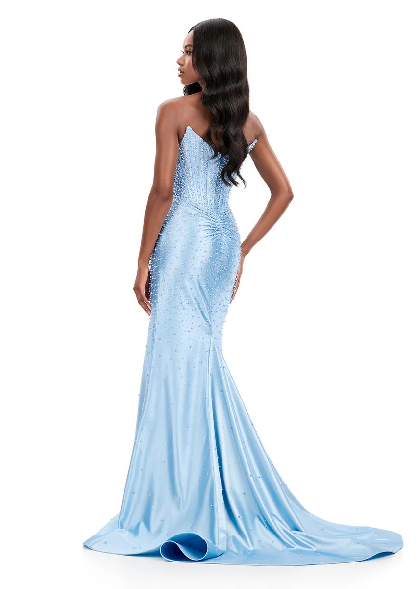 ASHLEYlauren Beaded Corset Prom Dress 12356 - Image 13
