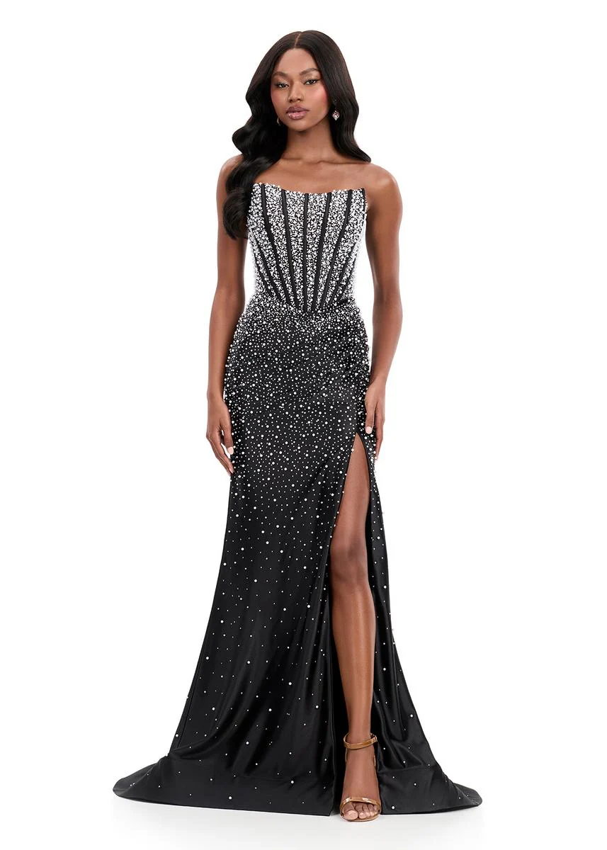 ASHLEYlauren Beaded Corset Prom Dress 12356 - Image 17