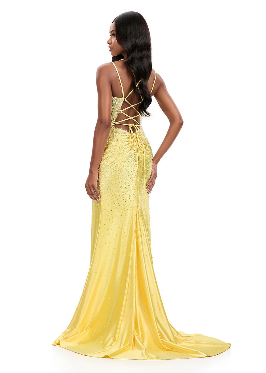 ASHLEYlauren Lace-up Open Back Prom Dress 12357 - Image 6