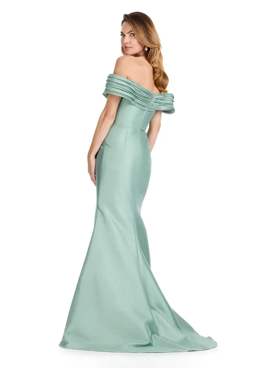 ASHLEYlauren Structured Off-Shoulder Evening Gown E12103 - Image 14