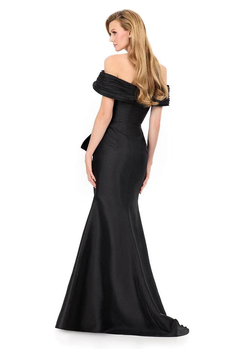 ASHLEYlauren Structured Off-Shoulder Evening Gown E12103 - Image 16