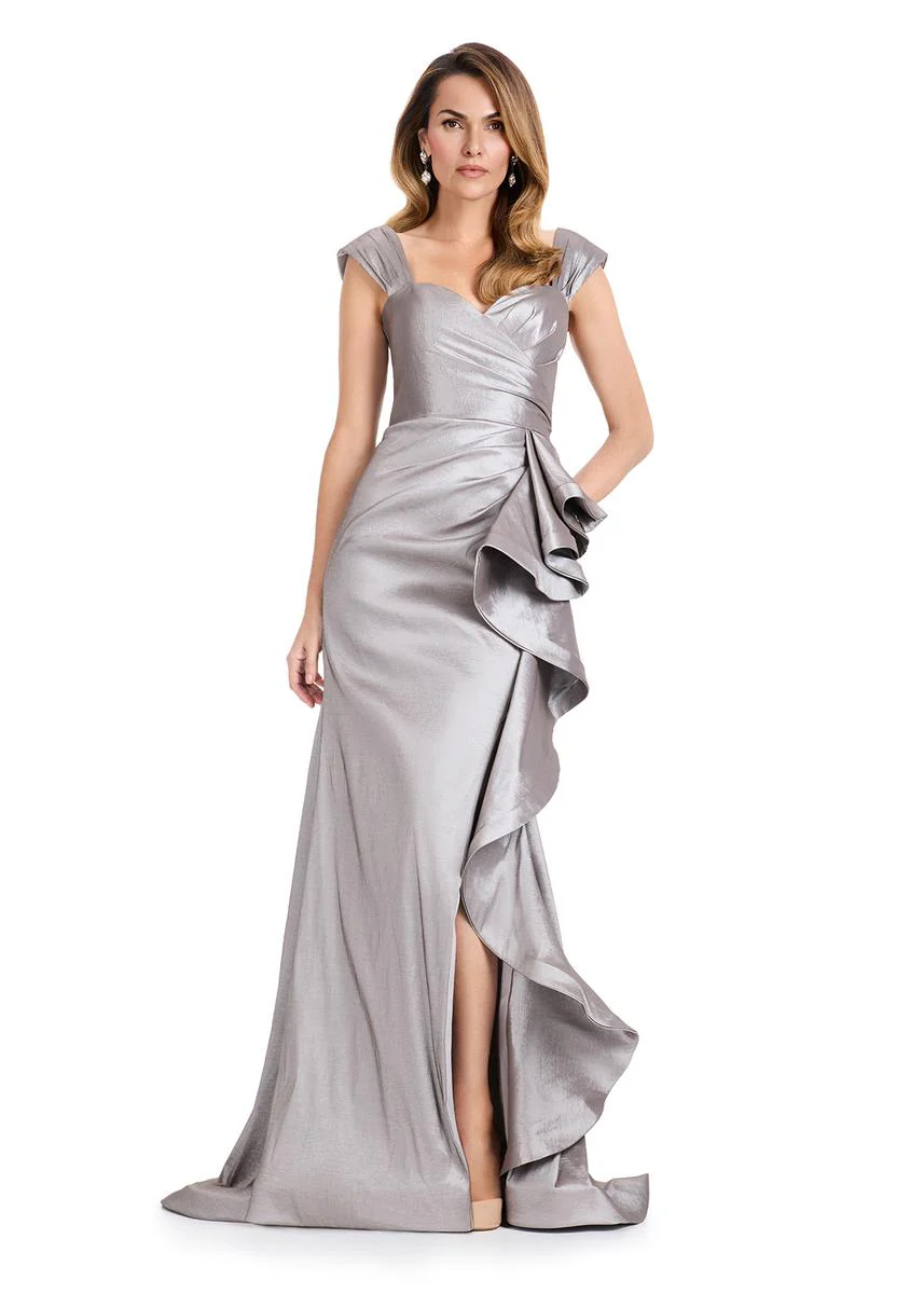 ASHLEYlauren Taffeta Mermaid Evening Dress E12104 - Image 7
