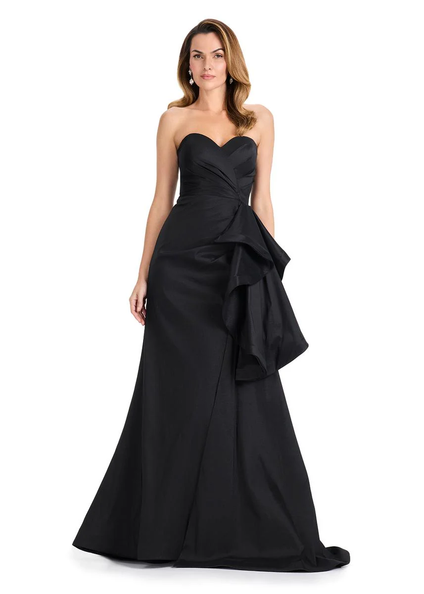 ASHLEYlauren Strapless Taffeta Evening Dress E12118 - Image 7