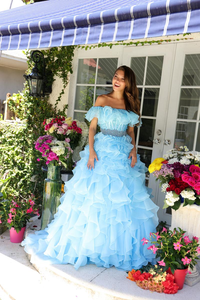 Ava Presley Ruffle Corset Prom Dress 29533 - Image 13