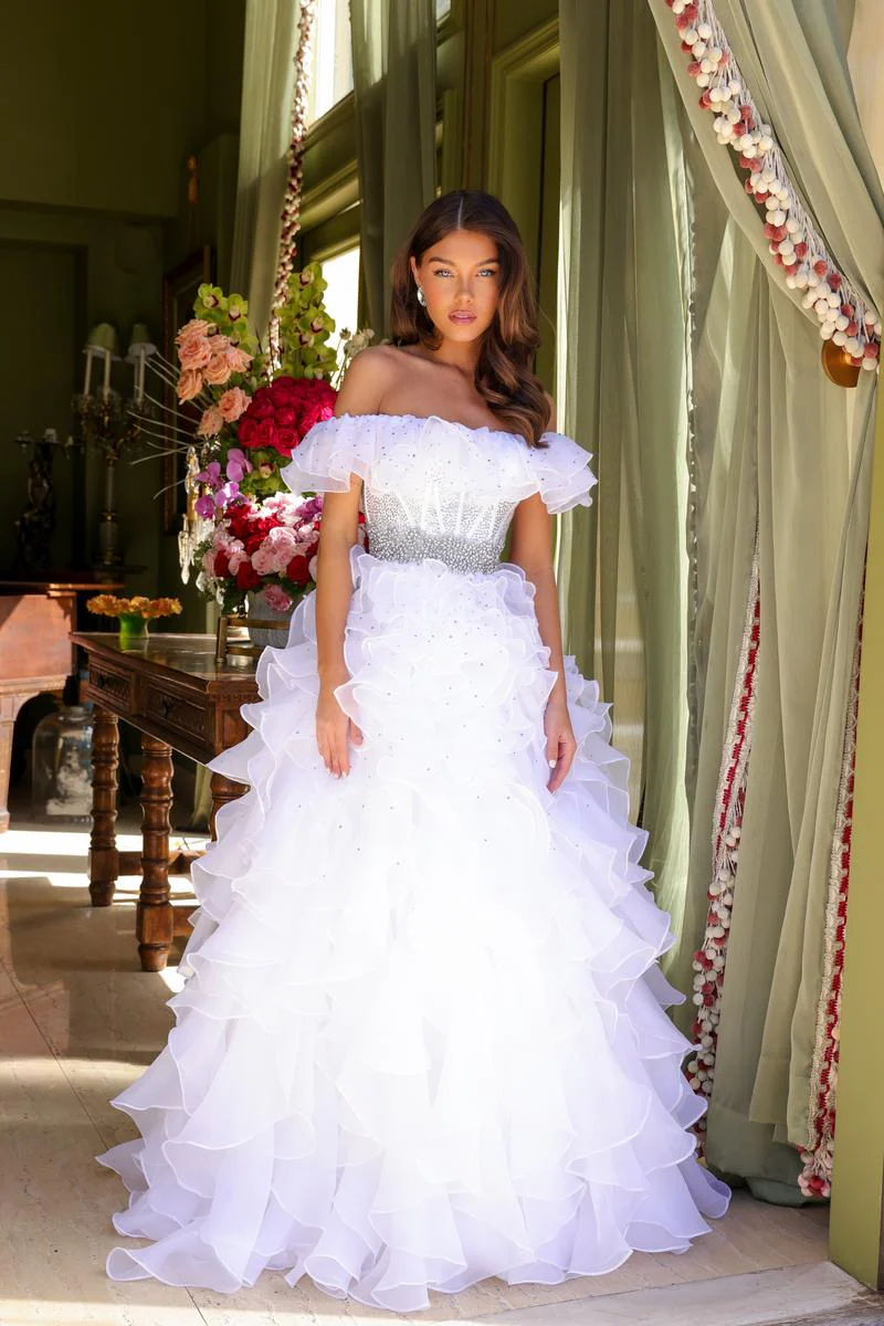 Ava Presley Ruffle Corset Prom Dress 29533 - Image 4