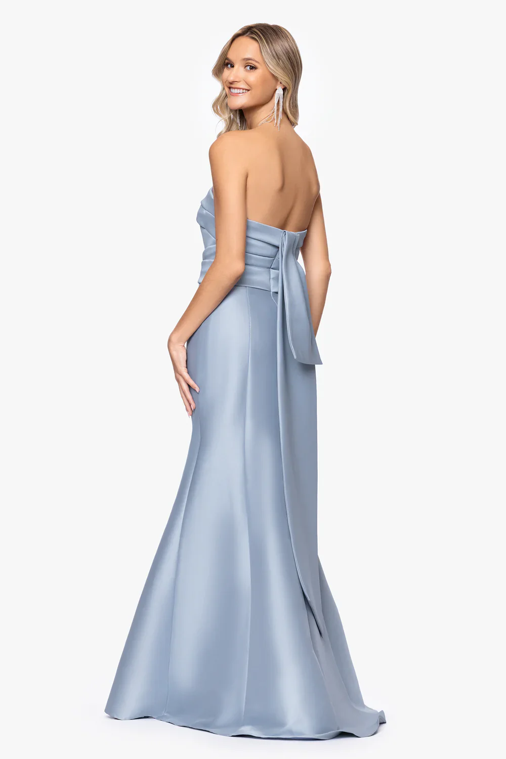 Betsy & Adam Fitted Strapless Long Evening Dress A27723 - Image 2