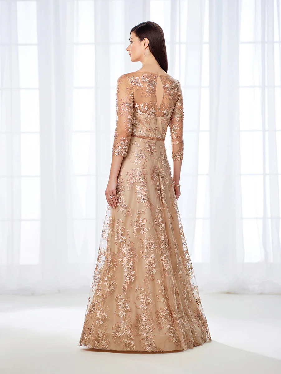 Cameron Blake Long Sleeve A-Line Evening Dress 118682 - Image 2