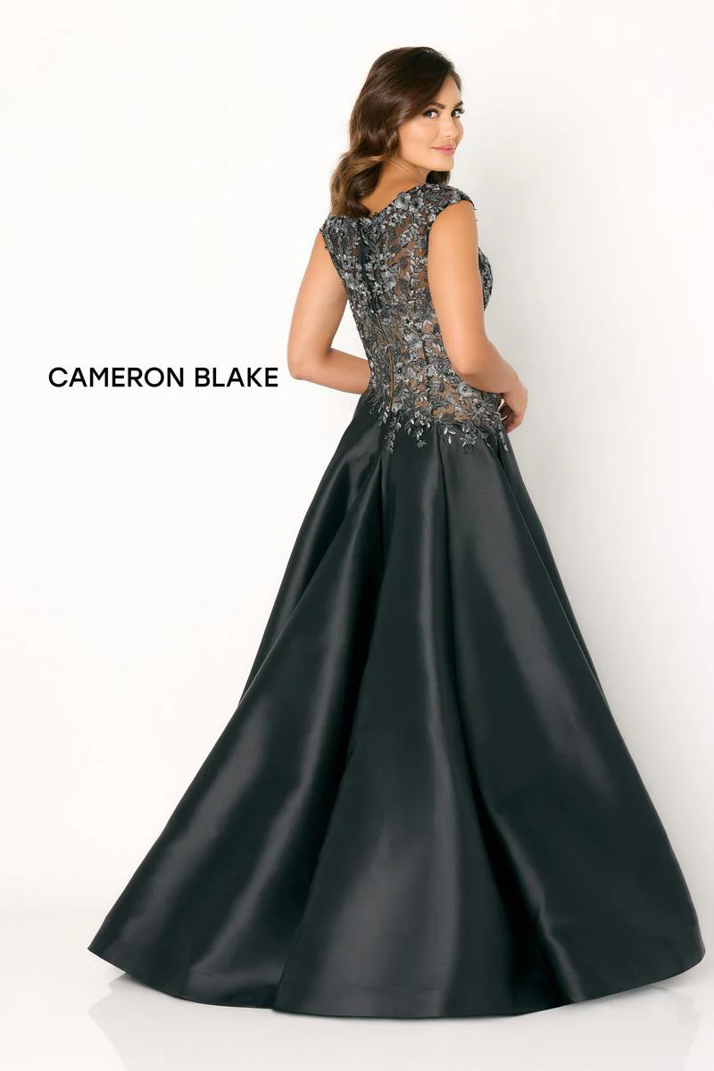 Cameron Blake Cap Sleeve Lace Evening Dress CB778 - Image 5