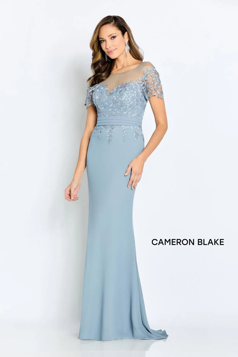 Cameron Blake Illusion Lace Evening Dress CB111