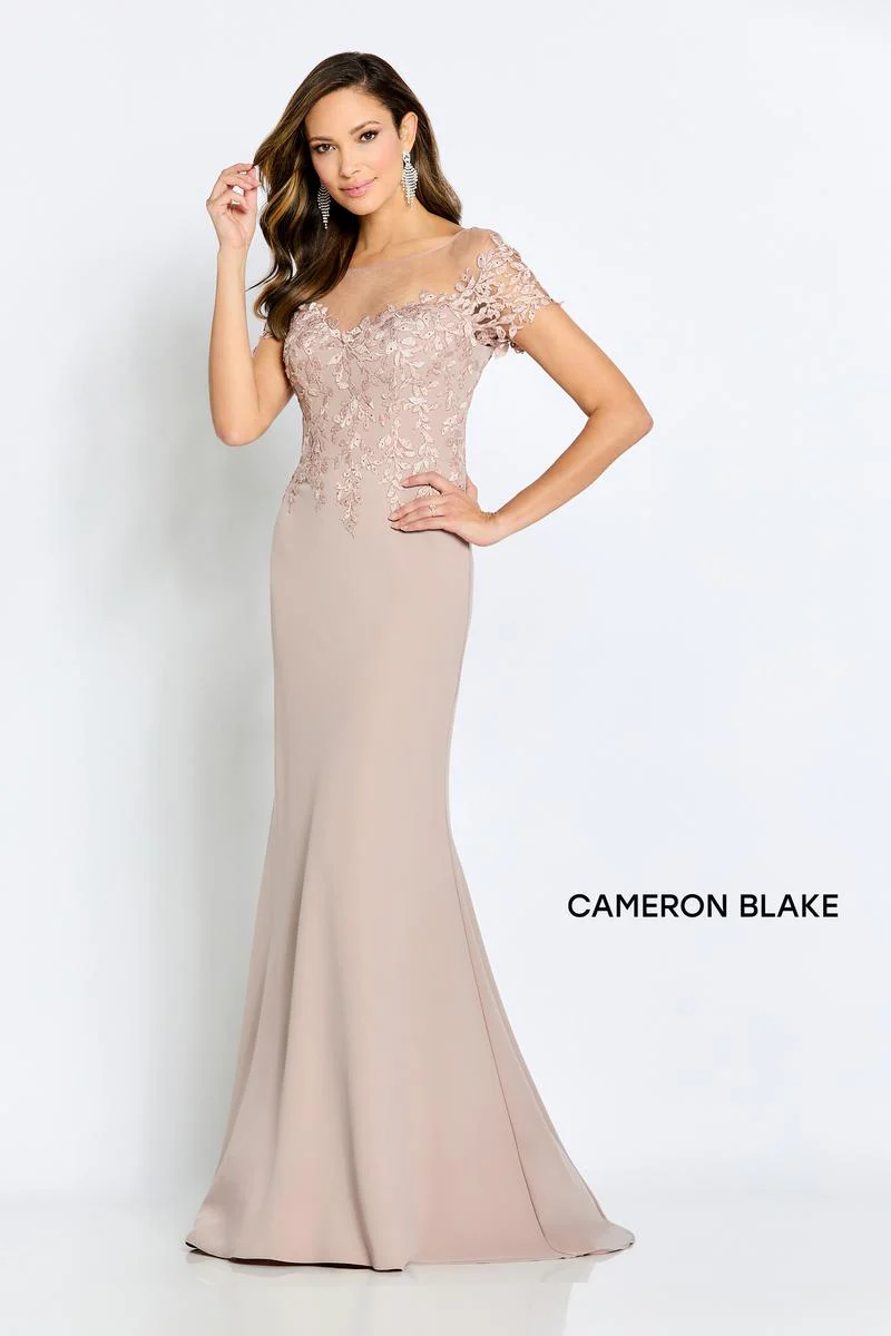 Cameron Blake Illusion Lace Evening Dress CB111 - Image 3