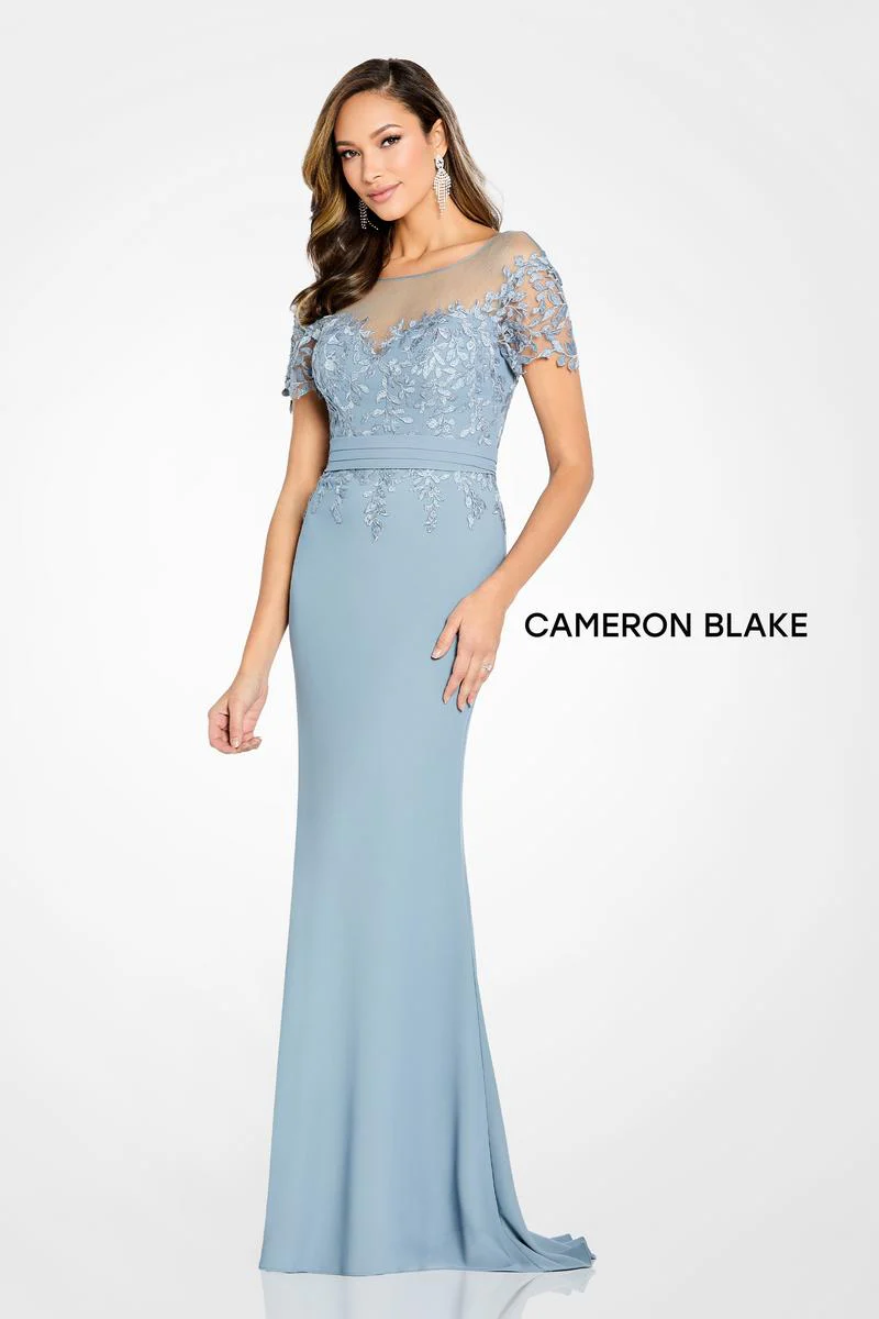 Cameron Blake Illusion Lace Evening Dress CB111 - Image 4
