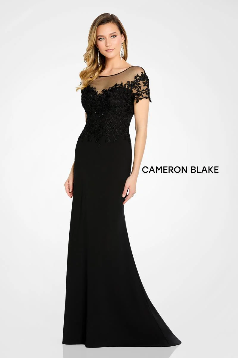 Cameron Blake Illusion Lace Evening Dress CB111 - Image 5